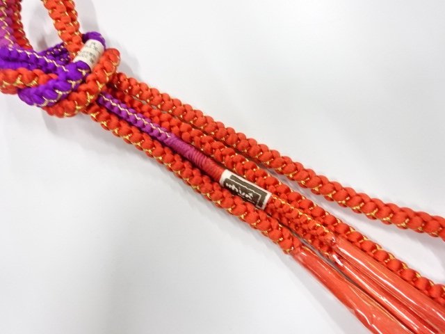 未使用品　正絹　手組帯締め